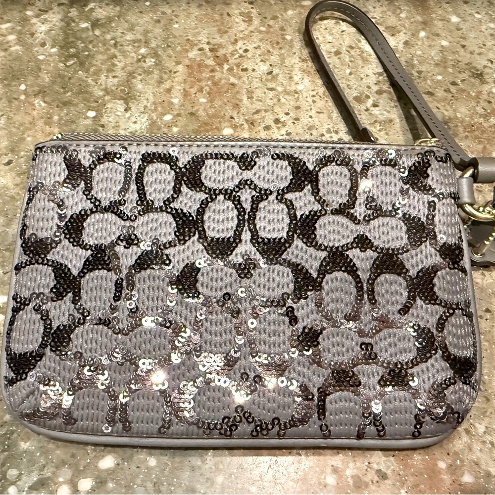 Coach Sequin Wristlet